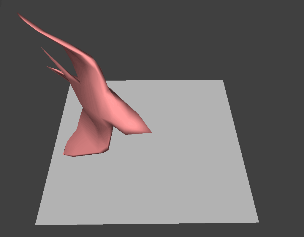 Stiff plastic bird falling